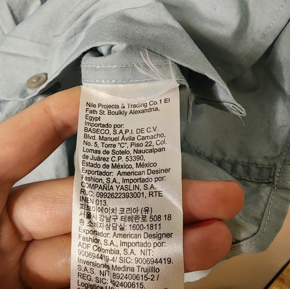 Calvin Klein light blue button down shirt, size small - Picture 4 of 6